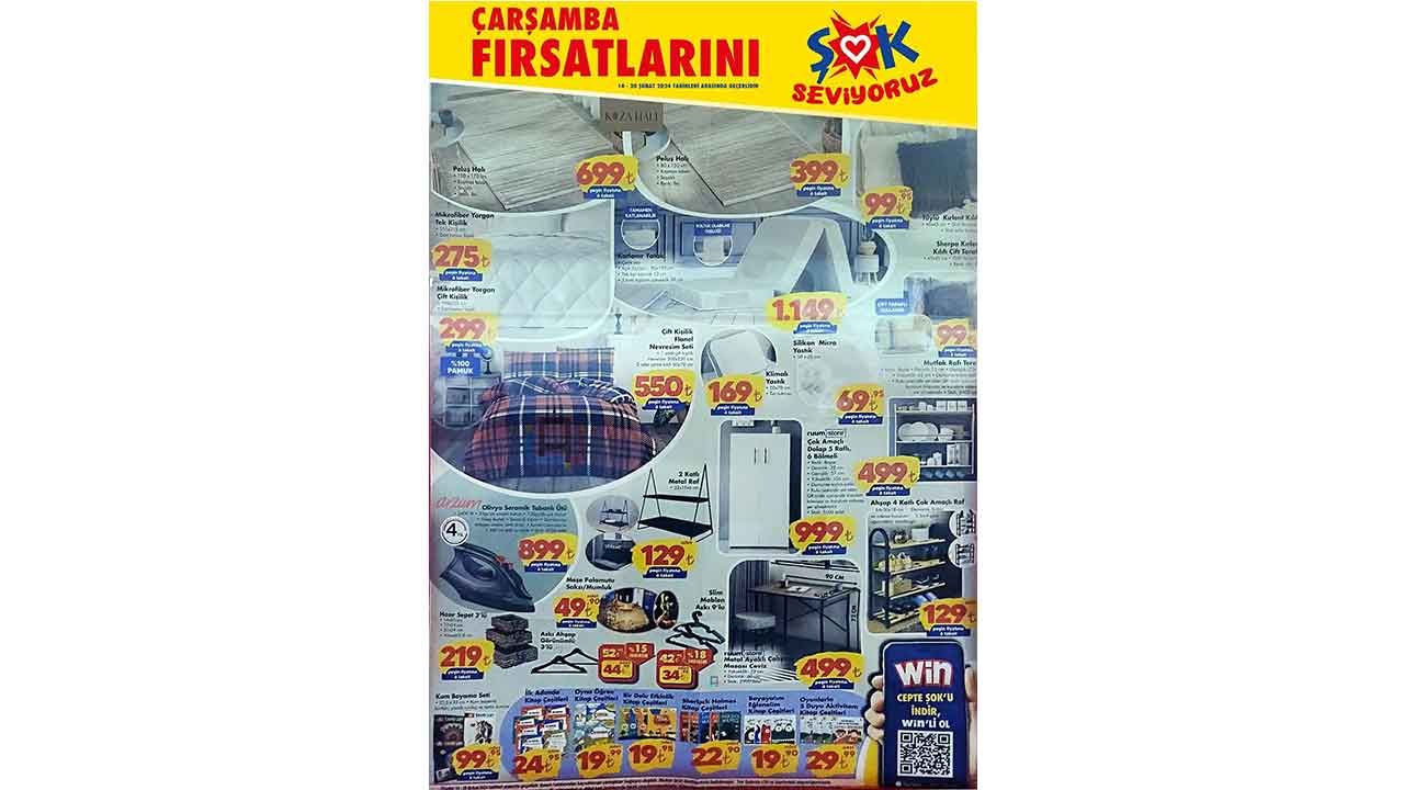 
14  Şubat itibariyle gıdadan kozmetiğe, temizlik ürünlerinden teknoloji ürünlerini birçok üründe indirimli ürünler mevcut.
İşte  14 Şubat'tan 20 Şubat'a kadar indirimde olan ŞOK market ürünlerinin listesi.
